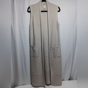 Rachel Zoe 💯 2ply Cashmere Maxi Sweater Vest. Size M